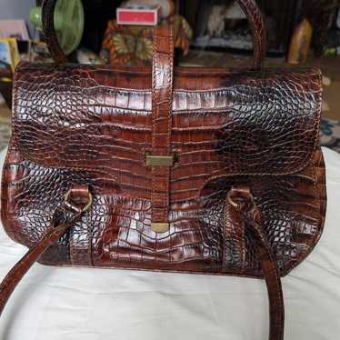 Helen Kaminski embossed leather purse brown leathe