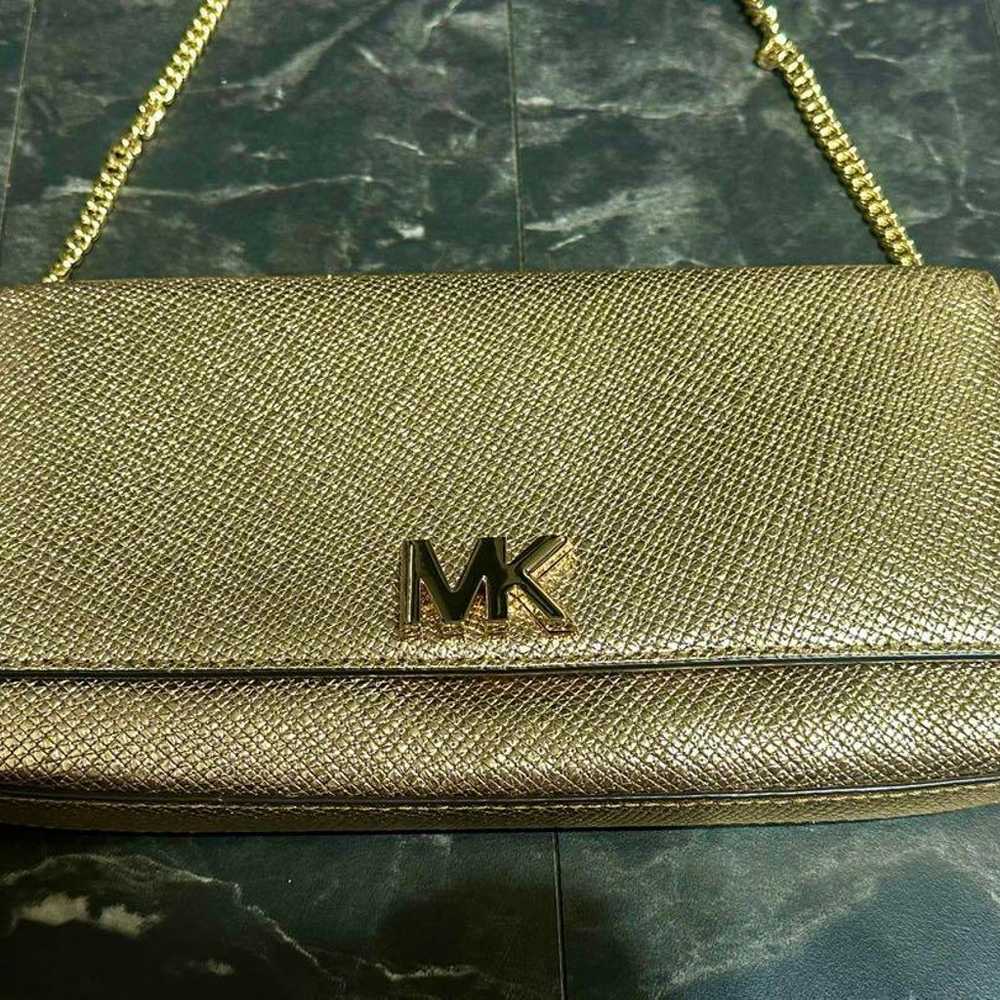 MICHAEL KORS Gold Clutch Shoulder Bag - image 2