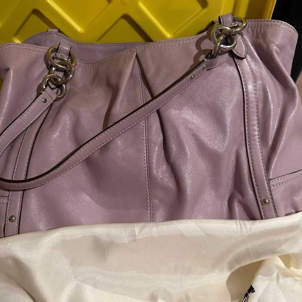 Light large purple coach bag - image 1