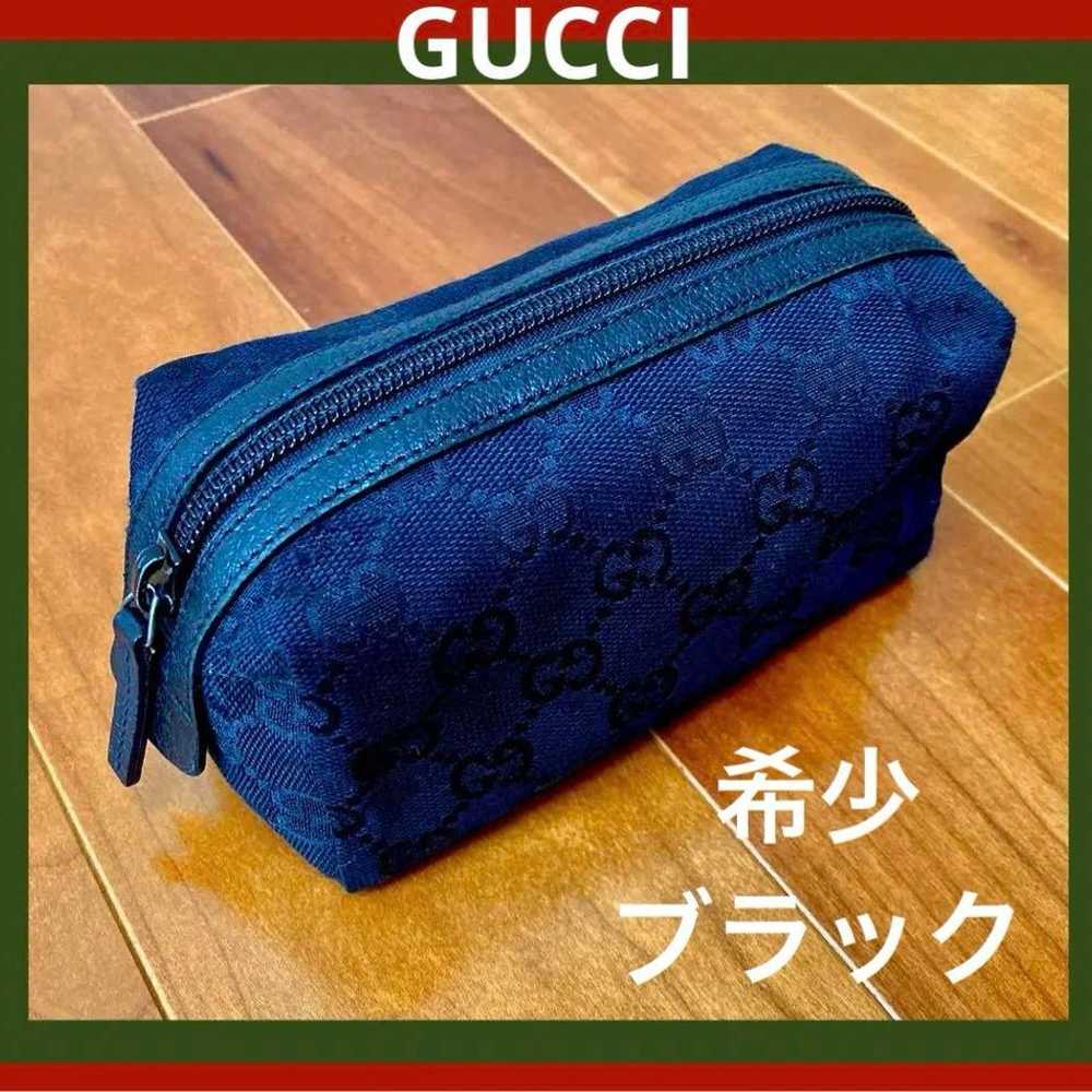 Gucci pouch small item case canvas GG black Gucci… - image 1