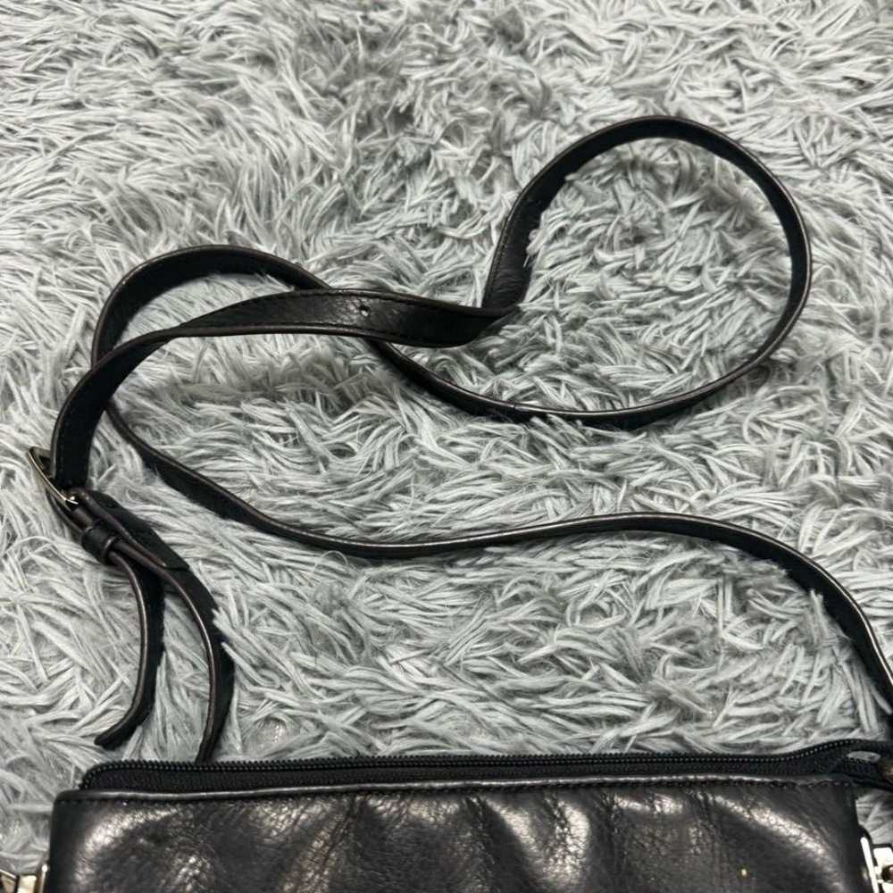 B Makowsky Genuine Leather Black Crossbody Bag - image 5