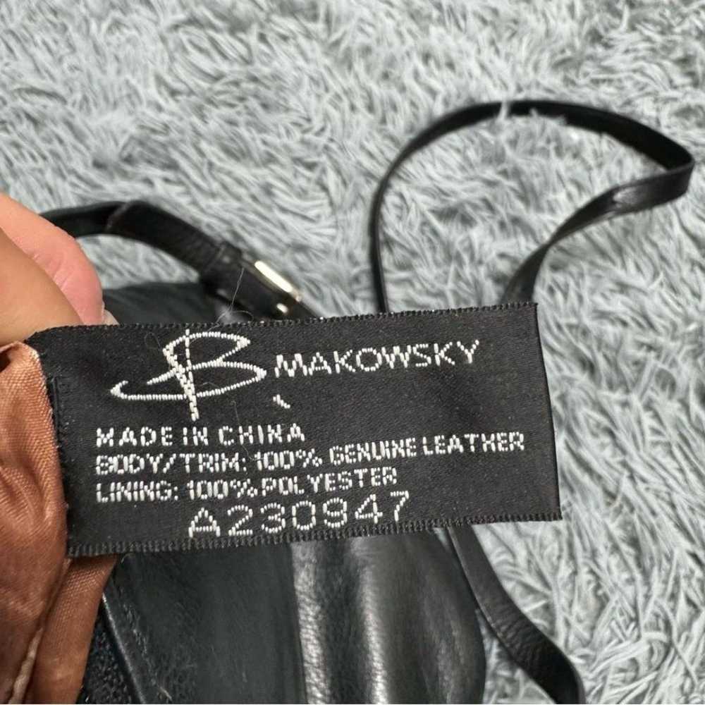 B Makowsky Genuine Leather Black Crossbody Bag - image 9