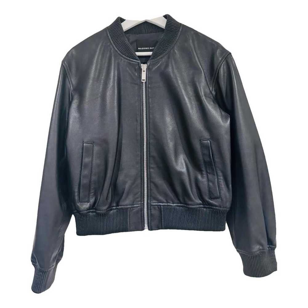 Massimo Dutti Leather biker jacket - image 1