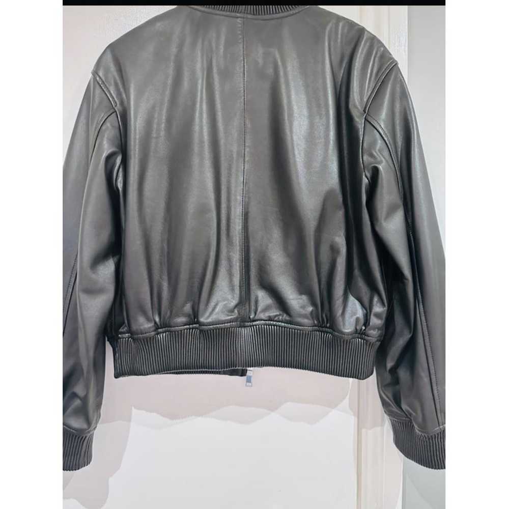 Massimo Dutti Leather biker jacket - image 3