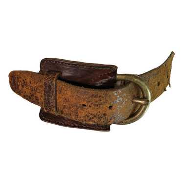 小物 DIESEL archive studs lether belt brown Diesel Men 00S Archive Brown Leather Belt Studs Grunge Size