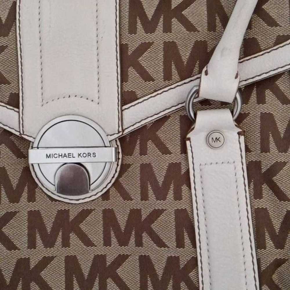 Michael Kors Women's Leather Trim Monogram Should… - image 3