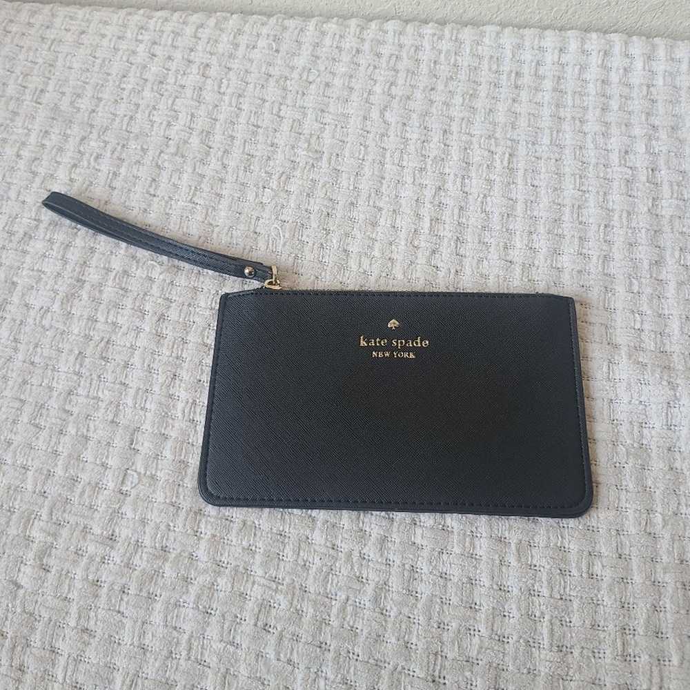 Kate Spade New York Black Leather Wristlet - image 1