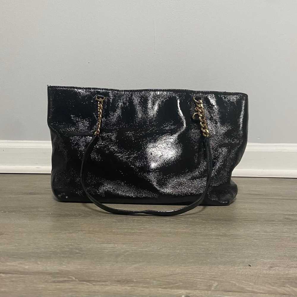 Micheal Kors Solid Black Leather Shoulder Bag - image 2