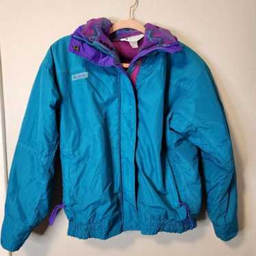 ジャケット・アウター Columbia 90s Bugaboo Jacket WOMENS. Vintage Columbia Bugaboo Teal Pink Purple Ski Jacket Shell
