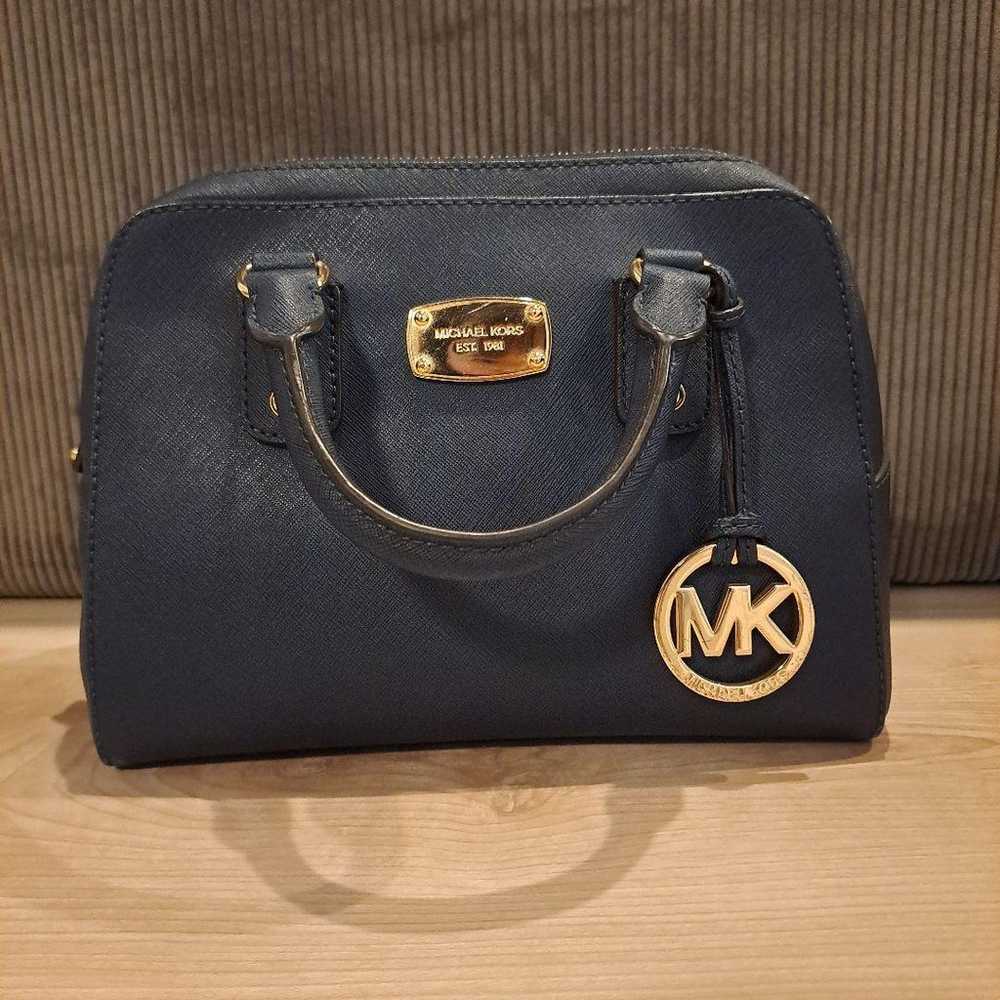 Excellent condition Michael Kors handbag in navy. - image 1