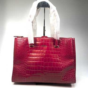 FURLA FURLA Tote Bag Handbag Crocodile Embossed Cr