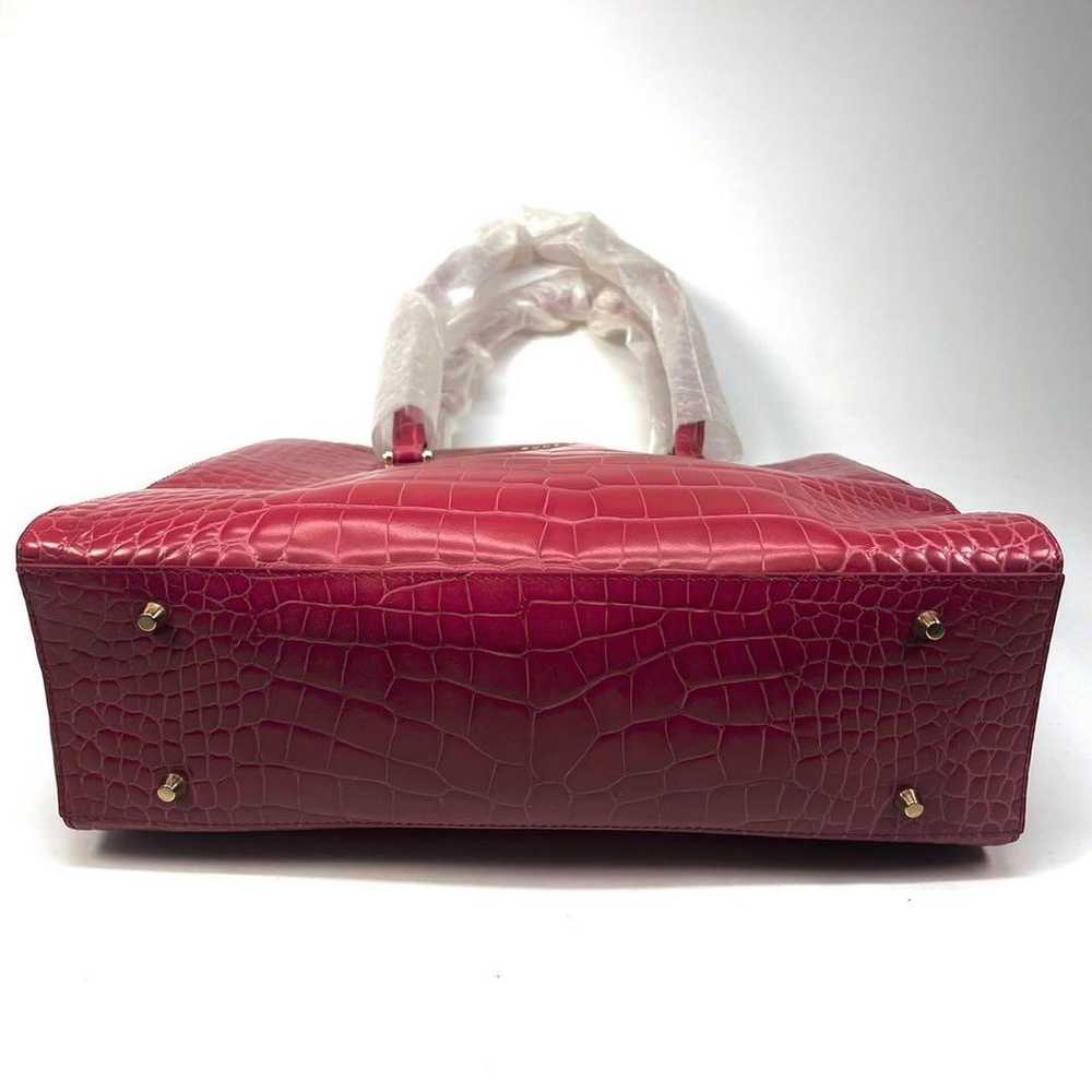 FURLA FURLA Tote Bag Handbag Crocodile Embossed C… - image 5