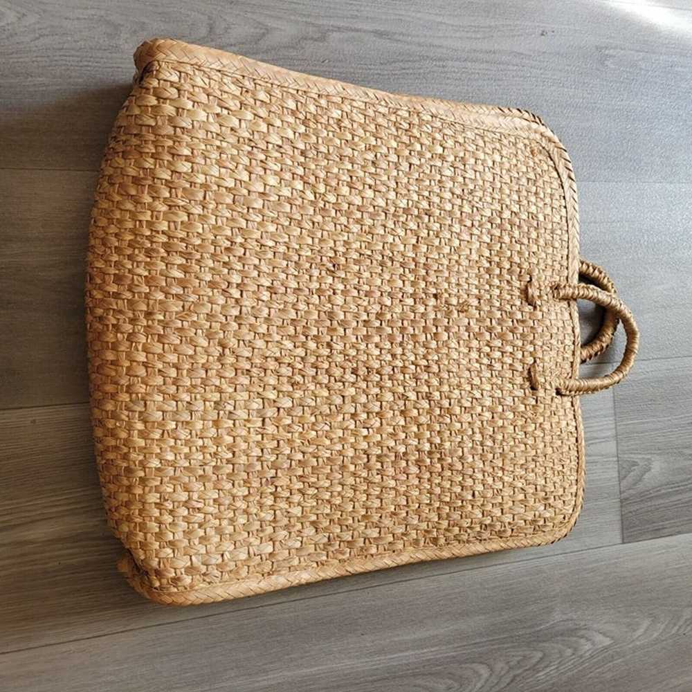 Vintage Mexico Hand Woven Straw Raffia Wicker Bea… - image 6