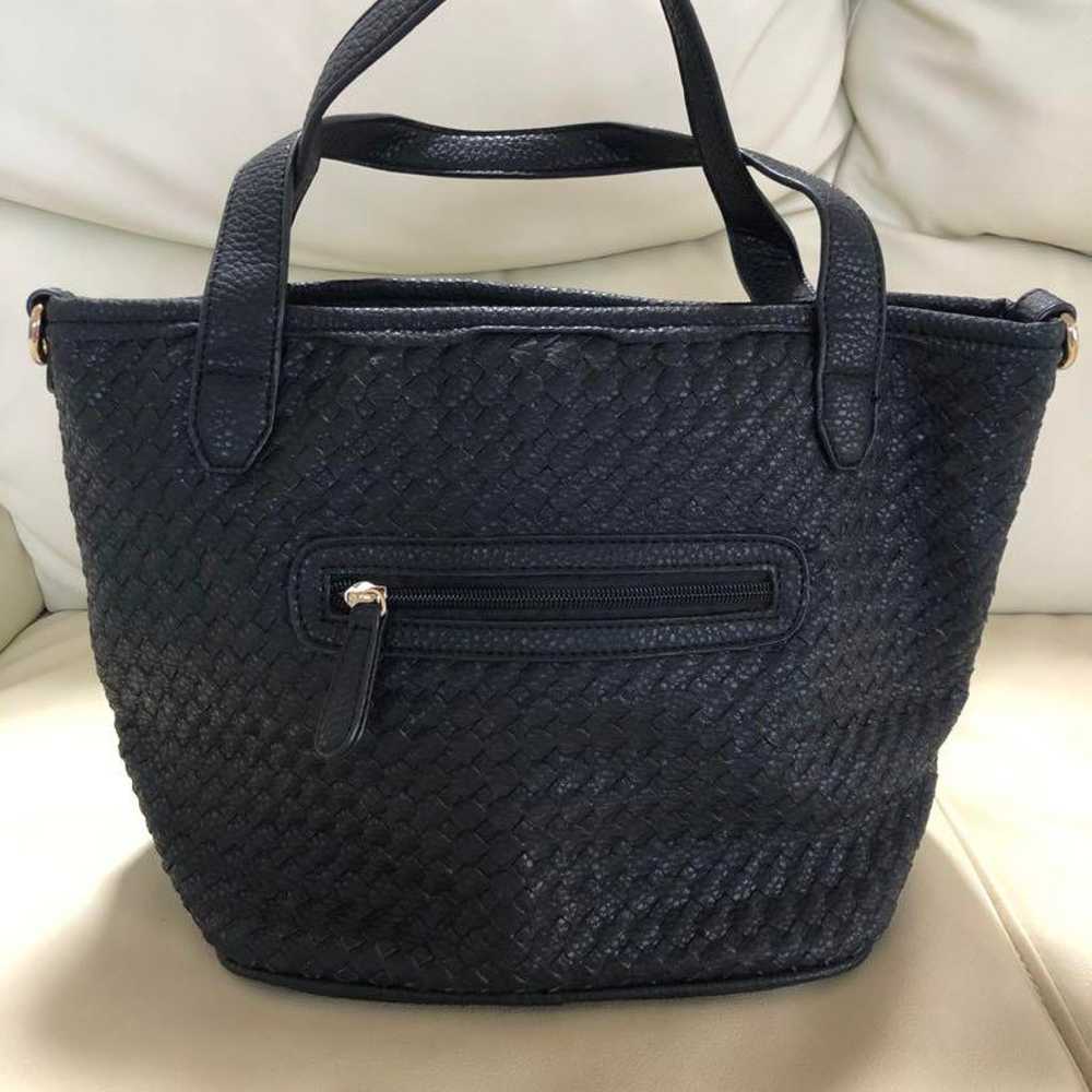 Black Braided Design Handbag - image 1