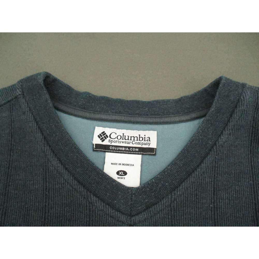 Vintage Columbia Sweater Adult Extra Large Blue V… - image 3