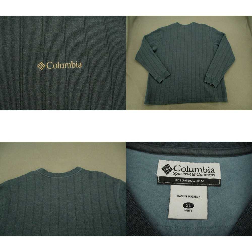 Vintage Columbia Sweater Adult Extra Large Blue V… - image 4