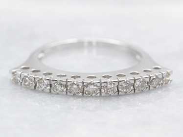 Fanned High-Set Diamond Band - image 1