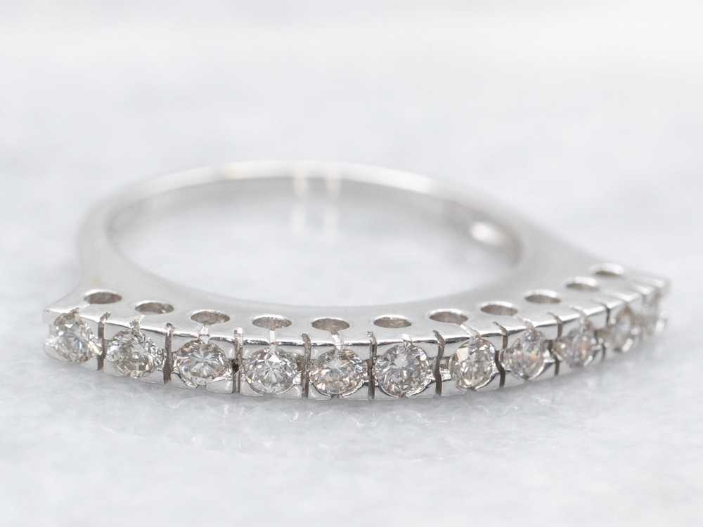 Fanned High-Set Diamond Band - image 2