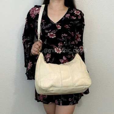 Coach Cream Patent Leather Crossbody/Shoulder Bag