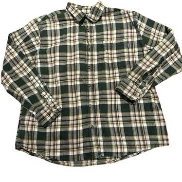 Eddie Bauer Eddie Bauer XL Green Plaid Long Sleev… - image 1