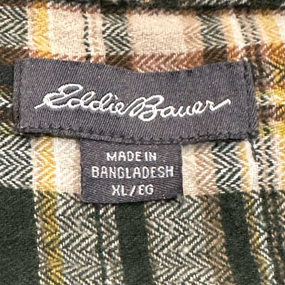 Eddie Bauer Eddie Bauer XL Green Plaid Long Sleev… - image 3