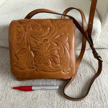 Patricia Nash Romina tooled leather offers handbag