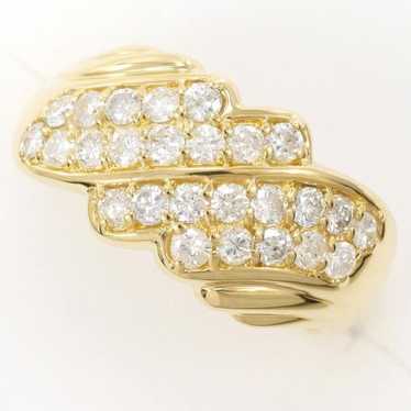 Other LuxUness K18 Yellow Gold Diamond Ring 18号 1… - image 1