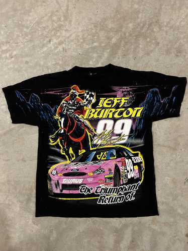 Rare 1998 Vintage Nascar Attack the Track Jeff on sale Burton Tultex Black XL T-shirt