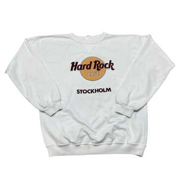 Rare! Vintage Hard Rock Cafe San Francisco Big Logo Spell Out Print Crewneck White Color Pullover Sweatshirt Streetwear newest Fashion Brand Music