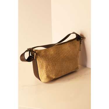 Celine Vintage CELINE Suede Nude Macadam Monogram 