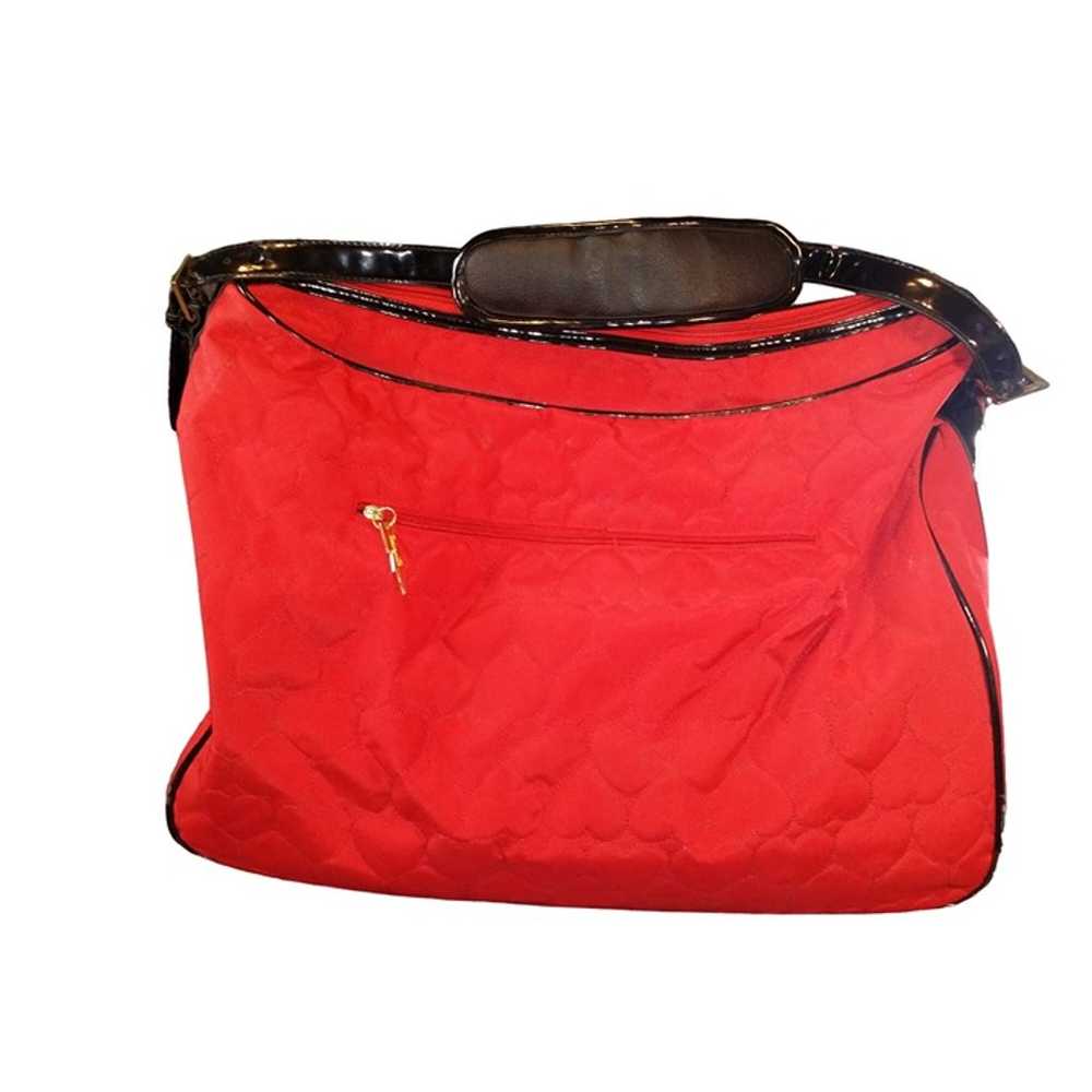 Betsey Johnson Betseyville Quilted Red Carry On T… - image 6