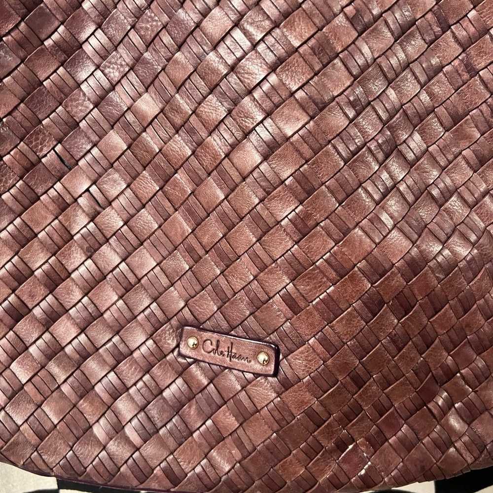 Cole Haan Woven Leather Tote Handbag - image 2