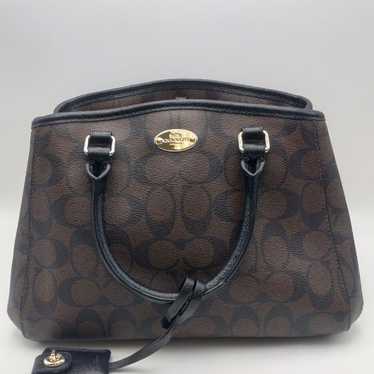 COACH Signature Mini Margot Carryall Handbag Brown