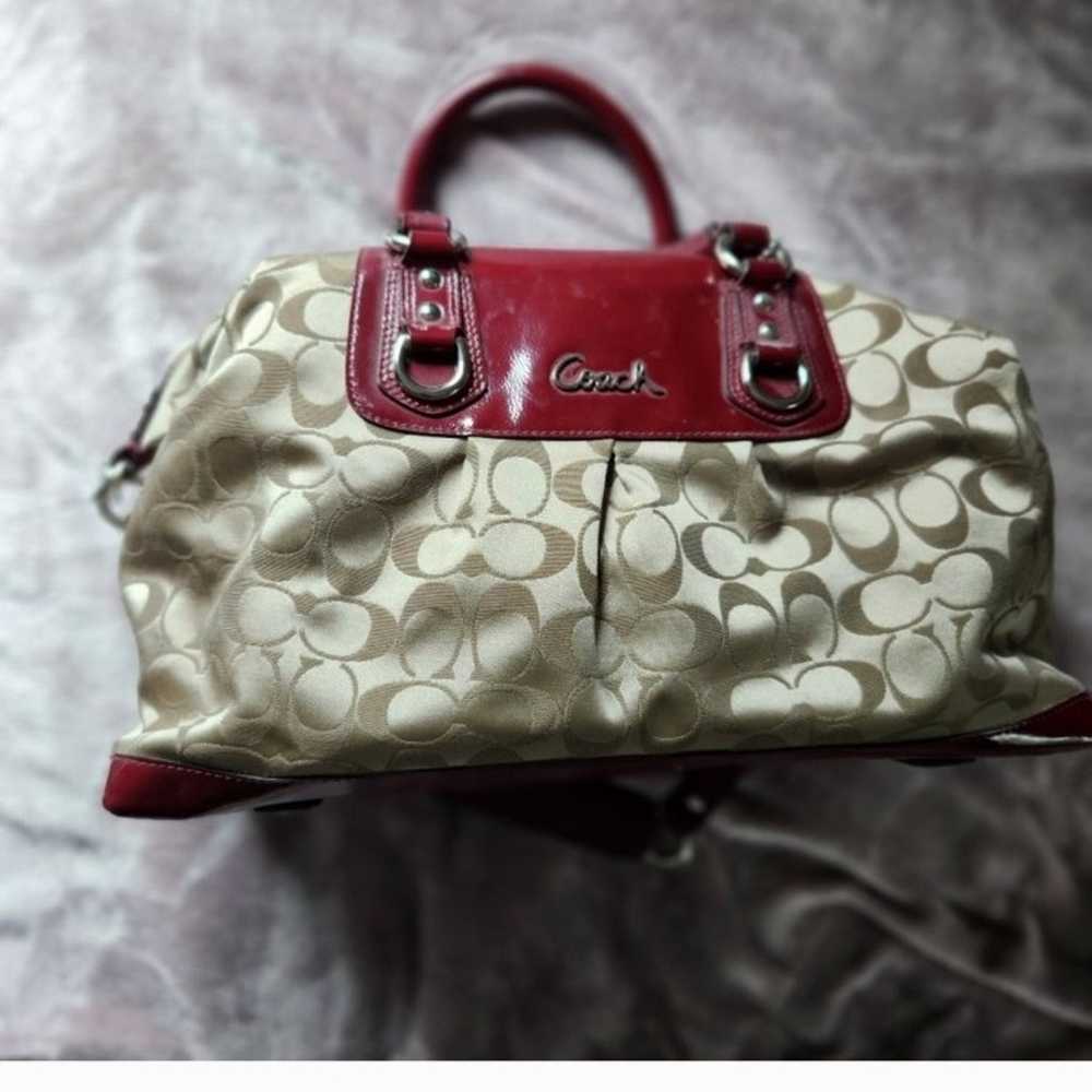 COACH Ashley Signature Sateen Large Satchel 2 way… - image 3