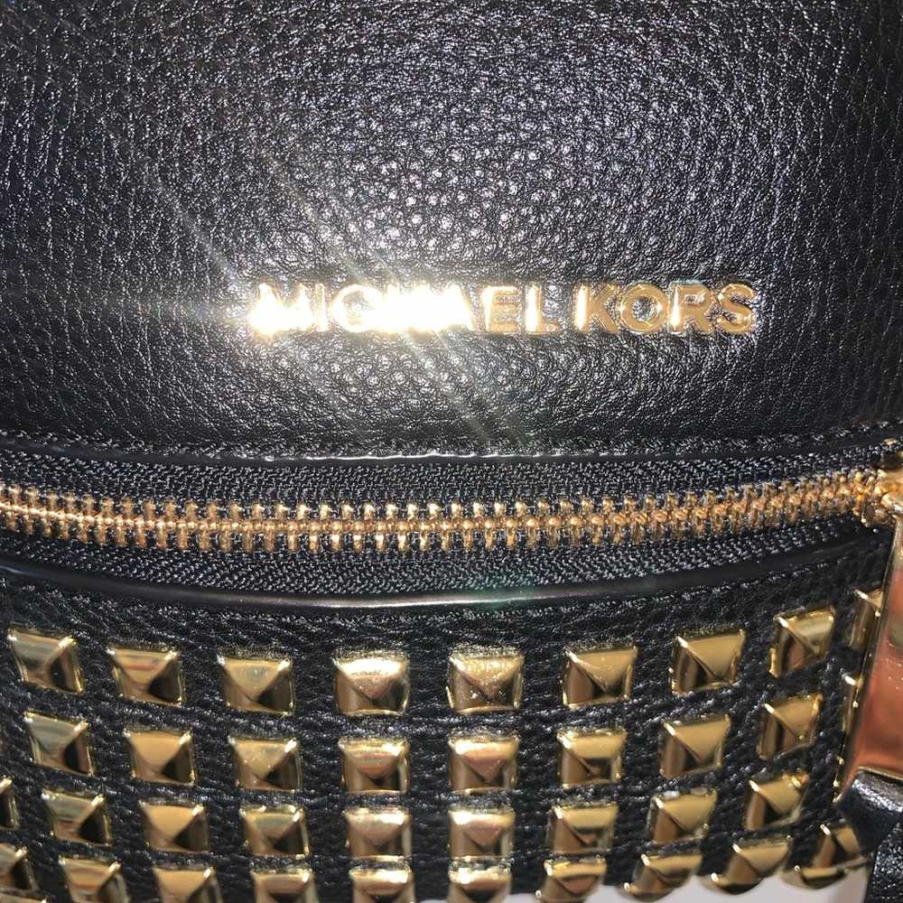 Michael kors black leather backpack - image 2