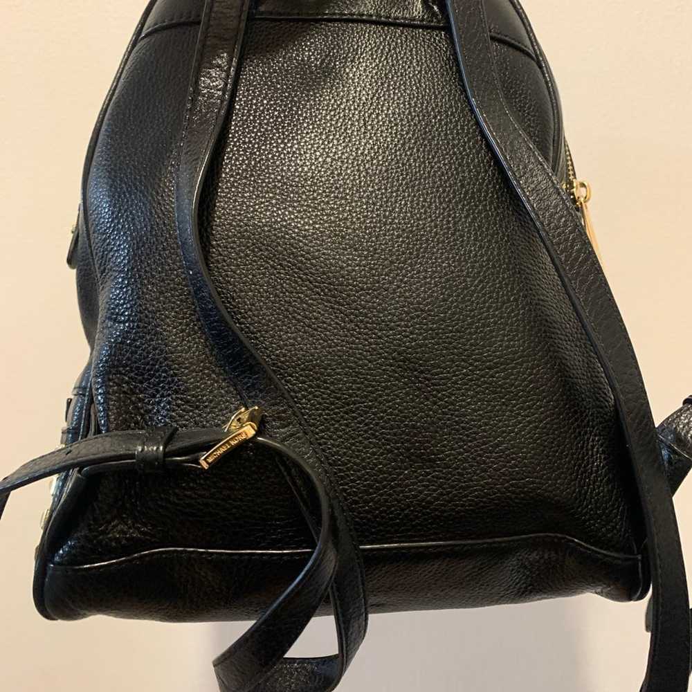 Michael kors black leather backpack - image 4