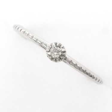 Other Other K18 White Gold Diamond Ring 8.5 Metal… - image 1