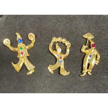 Other Vintage 1980's Women's Gold Clown Pins / Br… - image 1