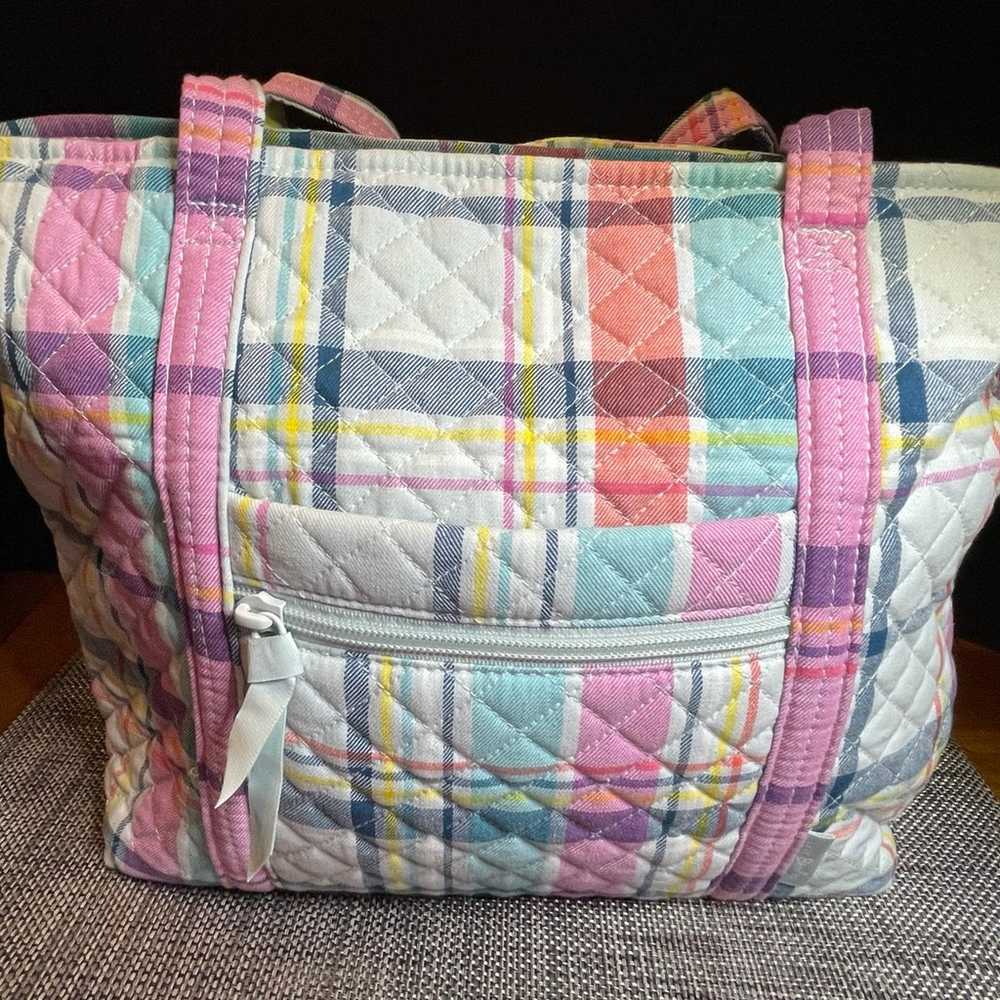 Vera Bradley ~ "Pastel Plaid" ~ Vera Tote Bag New… - image 1