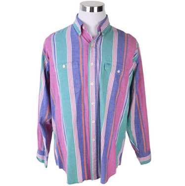 Chaps Chaps Ralph Lauren Mens Shirt L Purple Green