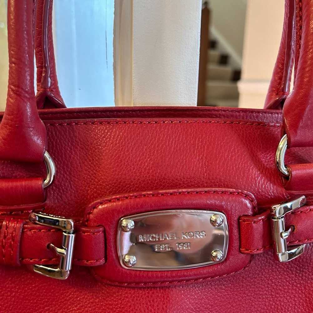 Michael Kors Red Leather Bag large - image 3