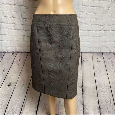 Elie Tahari T Tahari Olive Pencil Skirt Textured … - image 1