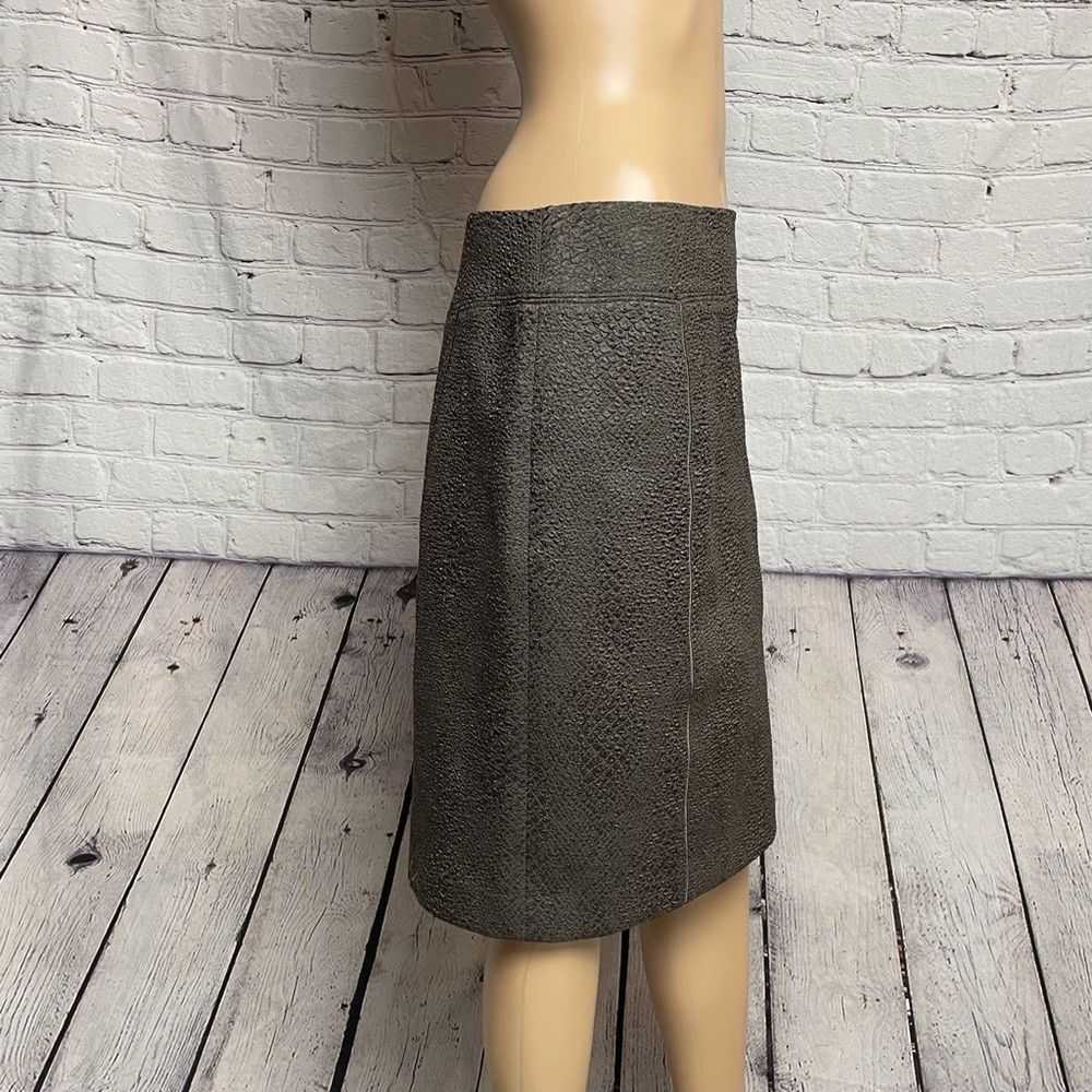 Elie Tahari T Tahari Olive Pencil Skirt Textured … - image 3