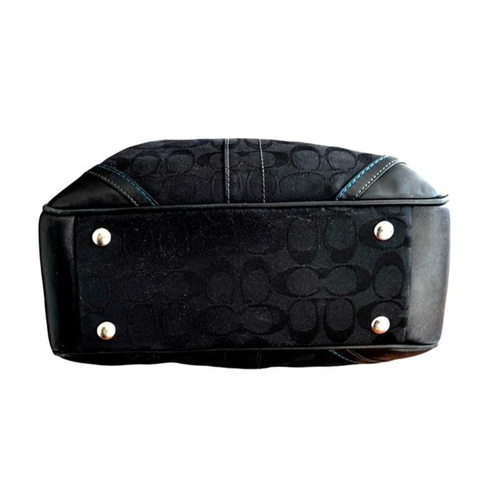 COACH - SIGNATURE AQUA BLACK JACQUARD PURSE - image 5