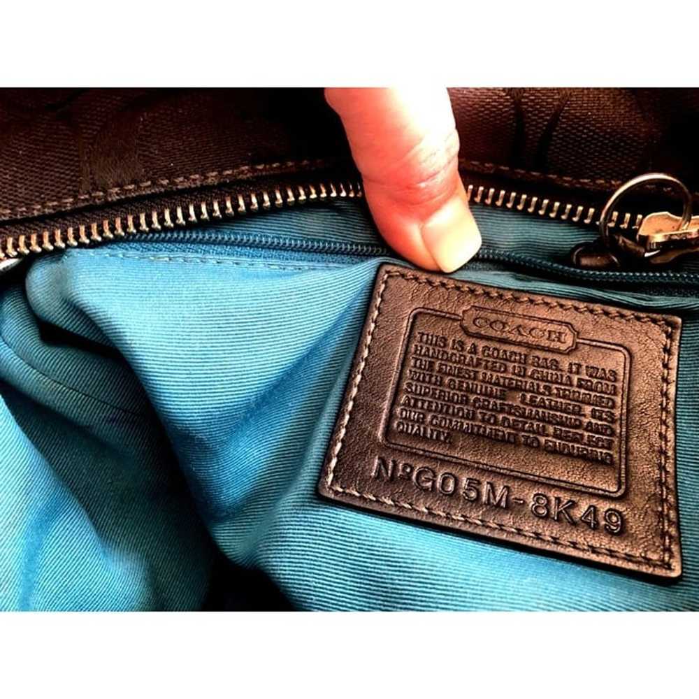 COACH - SIGNATURE AQUA BLACK JACQUARD PURSE - image 9