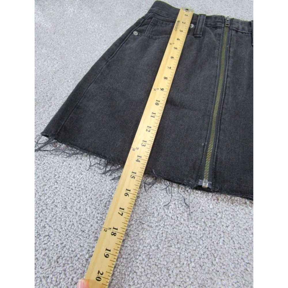 Madewell Womens Faded Black A Line Rigid Denim Sk… - image 2