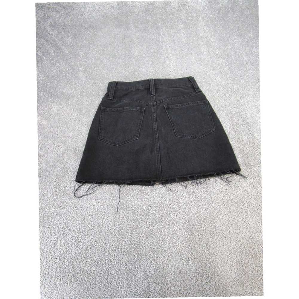 Madewell Womens Faded Black A Line Rigid Denim Sk… - image 7