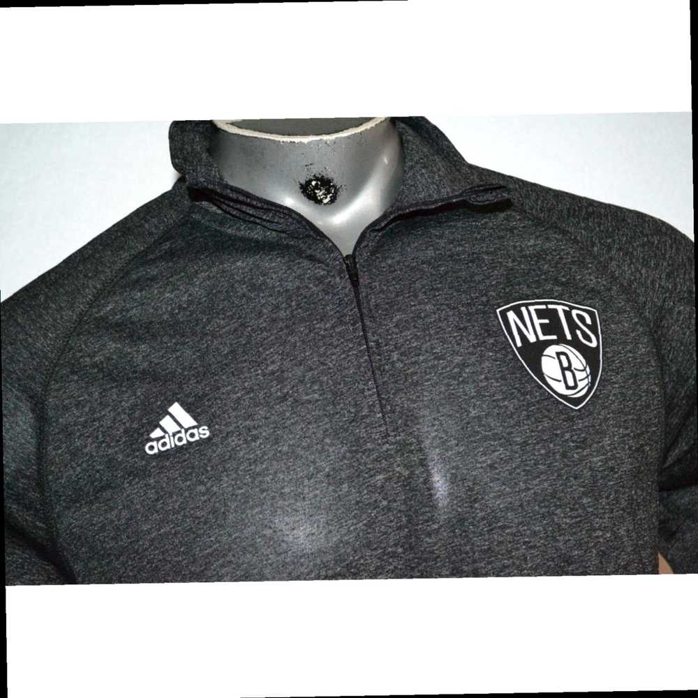 Adidas Brooklyn Nets Gray Pullover Basketball Shi… - image 4