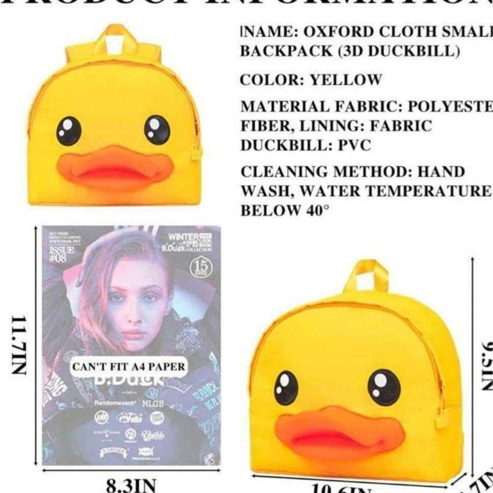 Yellow Rubber Duck Backpack 3D Duckling Chick Bac… - image 10