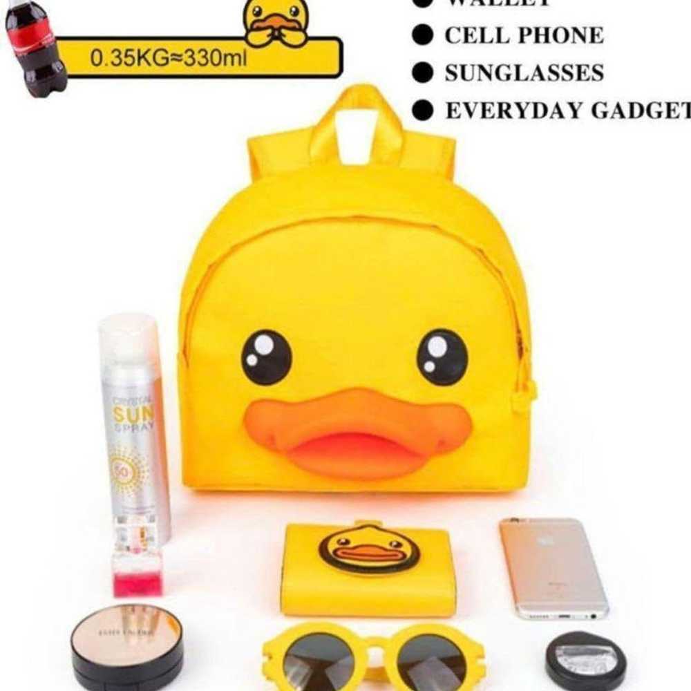 Yellow Rubber Duck Backpack 3D Duckling Chick Bac… - image 9